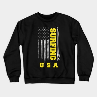 Surfing Sport Summer Games United States Surfing Surf Crewneck Sweatshirt